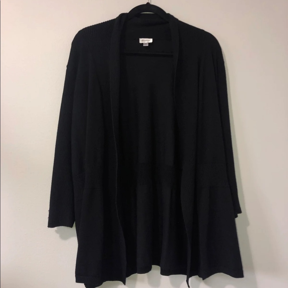 Solid black cardigan